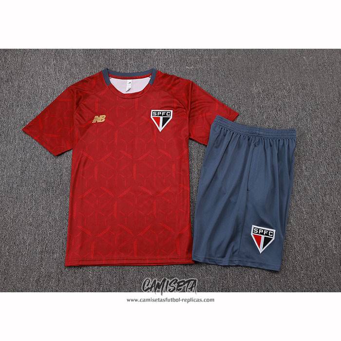 Chandal del Sao Paulo 2025-2026 Manga Corta Rojo - Pantalon Corto